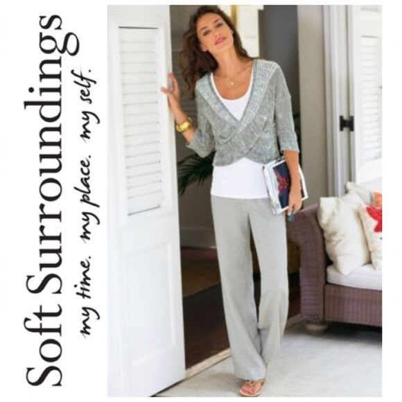 Soft Surroundings Pants - Soft surroundings Laguna linen adjustable pants